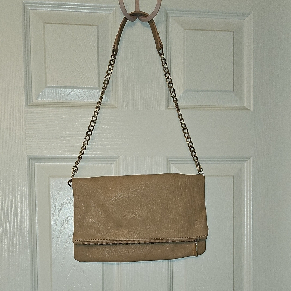 Express Elegant Tan Chain Strap Women's Bag